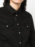 cropped denim shirt